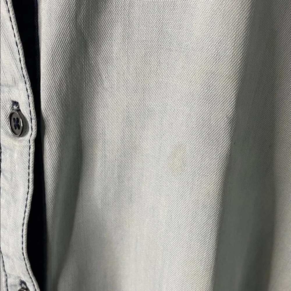 Serra Light Blue Casual Button-Down Dress - Picture 6 of 9